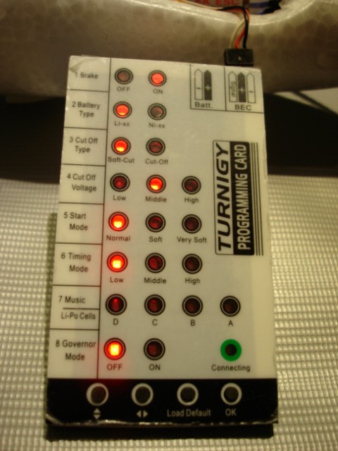 Configuración original ESC